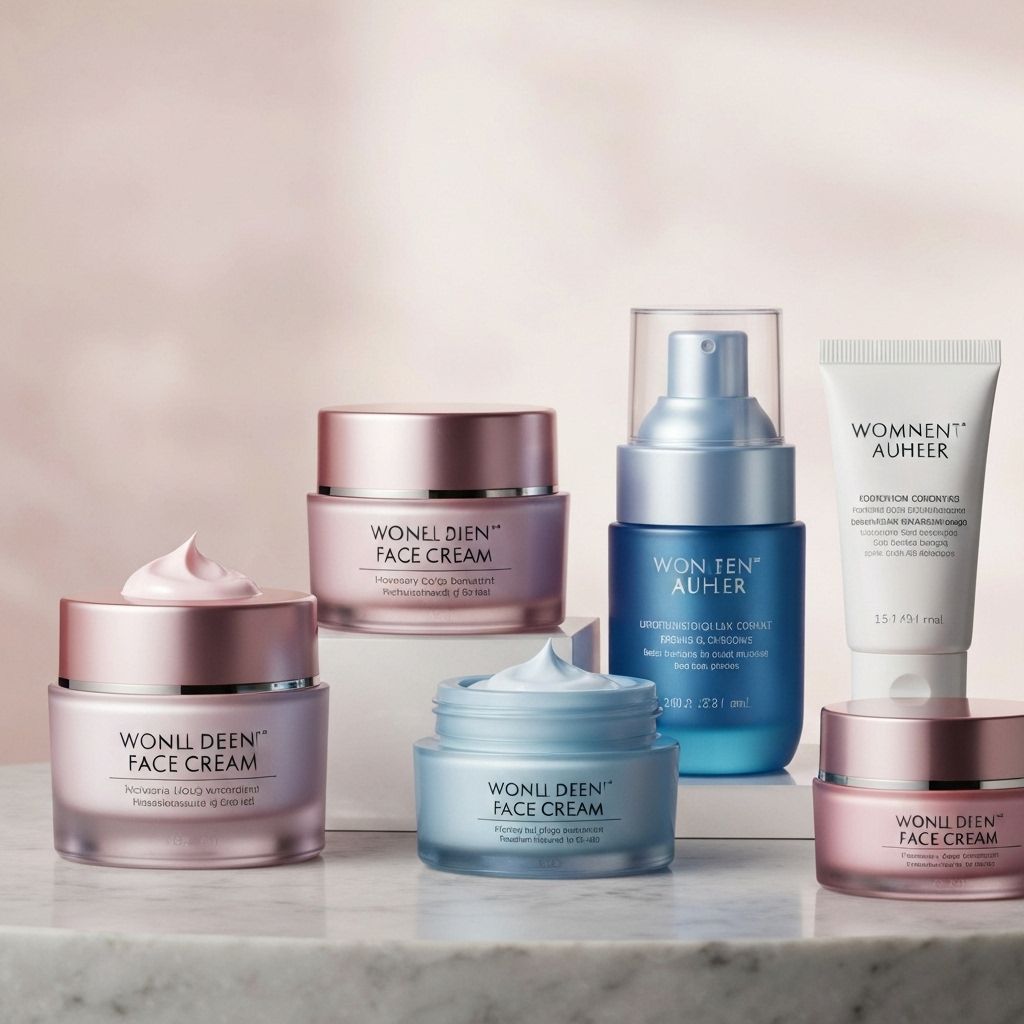 Women's face creams and skincare